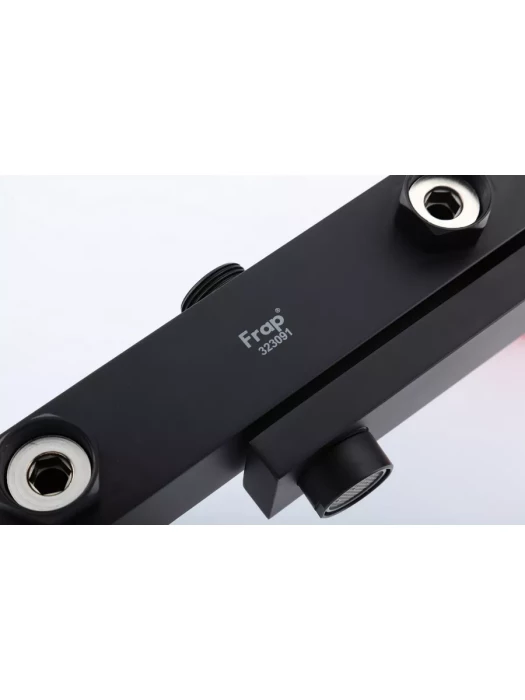 Душевая стойка со смесителем Frap F24802-16 с тропическим душем, черный