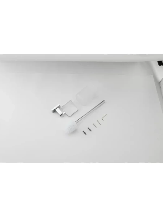 Ершик для унитаза Gappo G0710, настенный, с креплением, стекло, серебристый