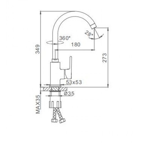 Смеситель для кухни Frap F4060