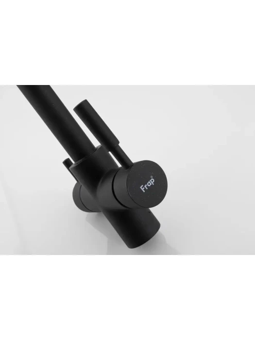 Смеситель Frap F4352-7, для кухни, со встроенным фильтром (краном) под питьевую воду, черный