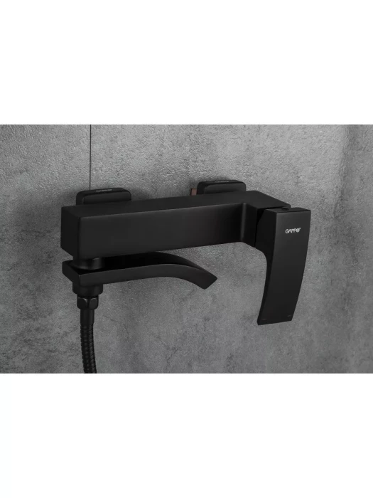 Смеситель для ванны с коротким изливом Gappo Jacob G3207-6, латунь в чёрном цвете