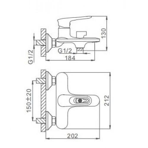 Смеситель для ванны Frap F3249-6
