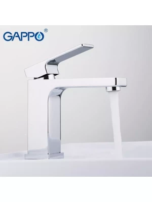 Смеситель для раковины низкий  Gappo G1018 Futura, лутнь в цвете хром
