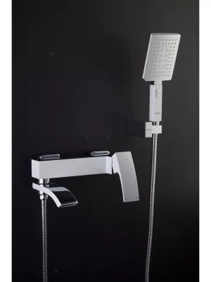 Смеситель для ванны с коротким изливом Gappo Jacob G3207-8, латунь, в белом цвете