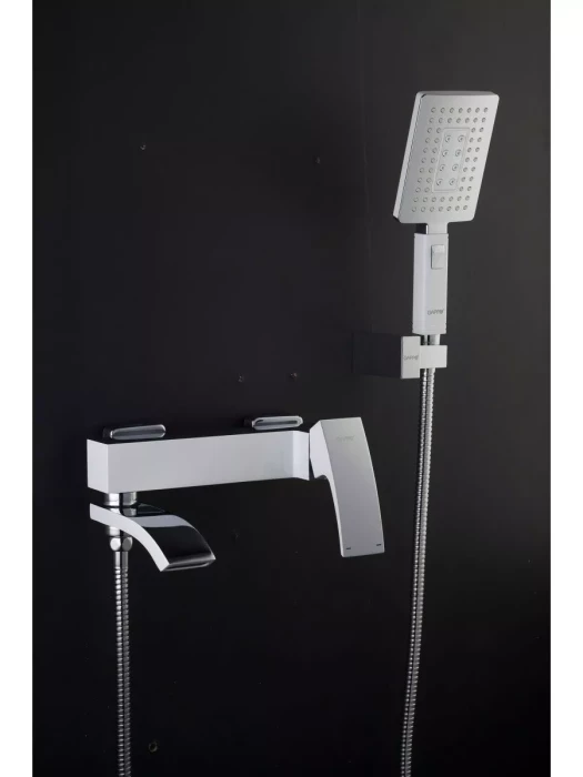 Смеситель для ванны с коротким изливом Gappo Jacob G3207-8, латунь, в белом цвете