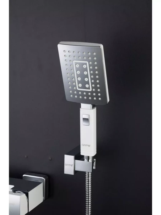 Смеситель для ванны с коротким изливом Gappo Jacob G3207-8, латунь, в белом цвете