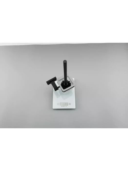 Ершик для унитаза Gappo G0710-6, настенный, с креплением, латунь, стекло, черный