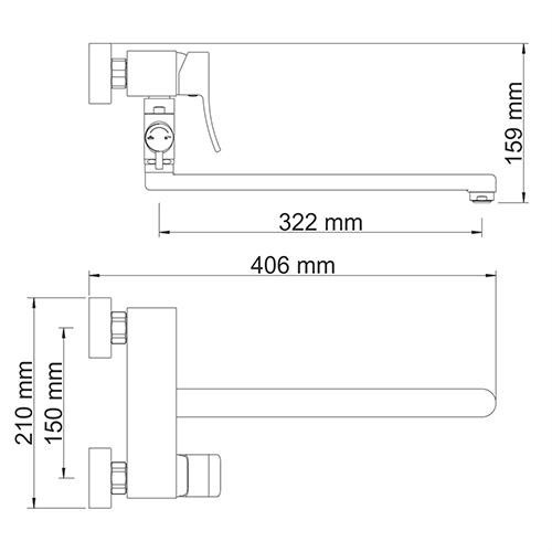 Смеситель  для ванны Wasserkraft 1062L