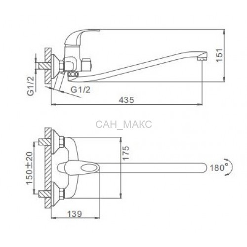 Смеситель для ванны Frap F2215