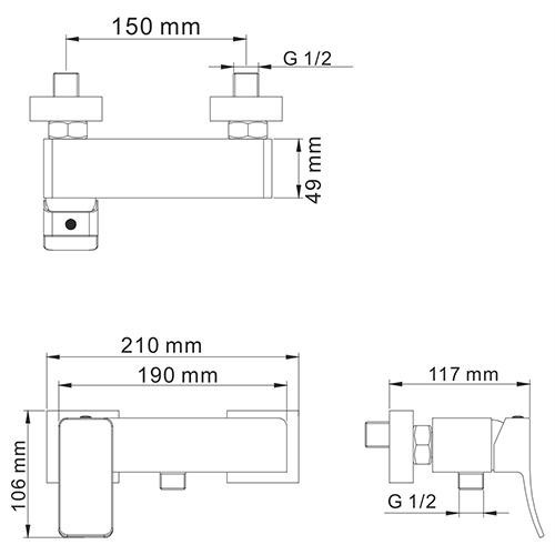 Смеситель для душа Wasserkraft 1062