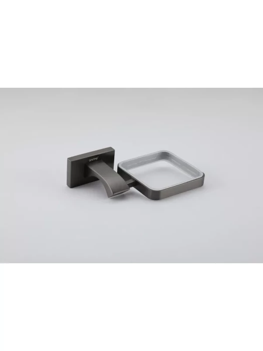 Ершик для унитаза Gappo G0710-9, настенный, с креплением, латунь, стекло, серый