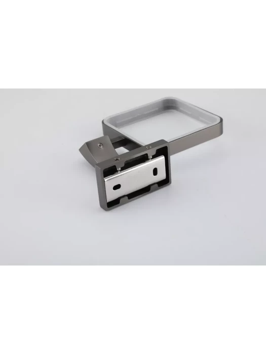 Ершик для унитаза Gappo G0710-9, настенный, с креплением, латунь, стекло, серый