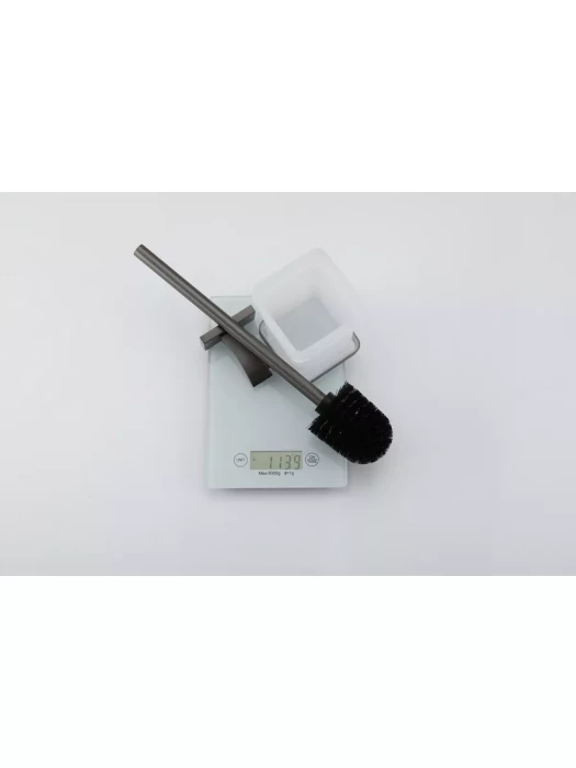 Ершик для унитаза Gappo G0710-9, настенный, с креплением, латунь, стекло, серый