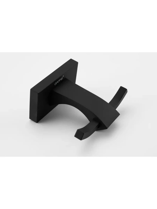 Крючок Gappo G0705-26 для ванной, двойной, латунь, черный матовый