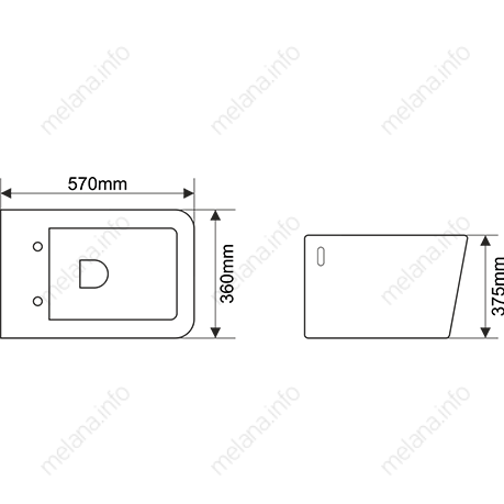 Унитаз подвесной MELANA MLN-B2370