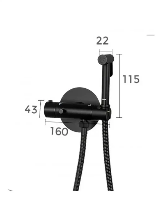 Смеситель гигиенический Gappo G7290-6, для биде, встраиваемый, PVD покрытие