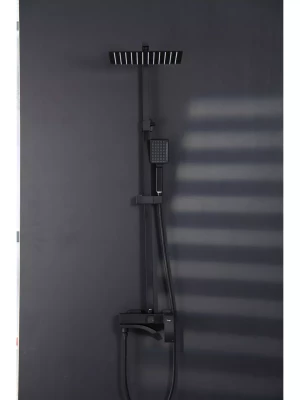 Душевая система Frap F24803-16, нержавеющая сталь, черный, вертикальная