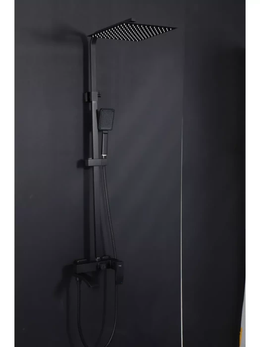 Душевая система Frap F24803-16, нержавеющая сталь, черный, вертикальная