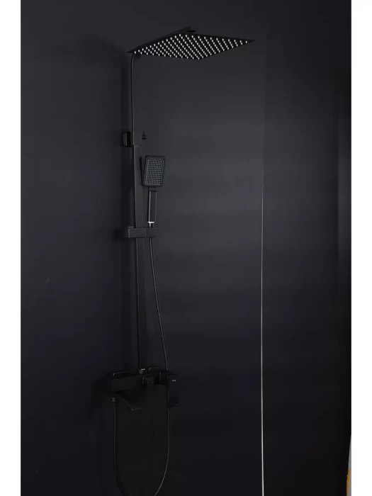 Душевая система Frap F24803-16, нержавеющая сталь, черный, вертикальная