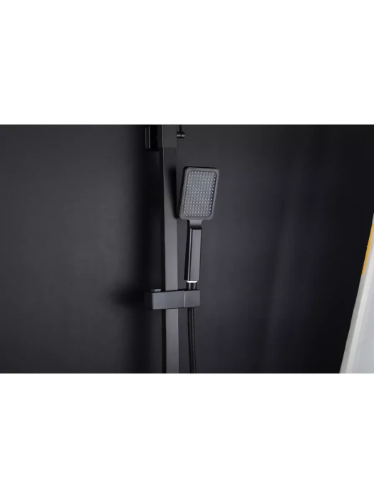 Душевая система Frap F24803-16, нержавеющая сталь, черный, вертикальная