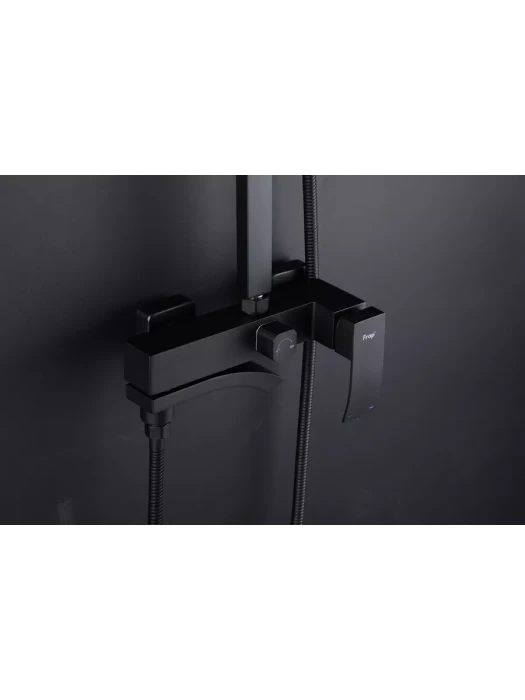Душевая система Frap F24803-16, нержавеющая сталь, черный, вертикальная