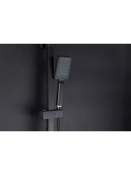 Душевая система Frap F24803-16, нержавеющая сталь, черный, вертикальная