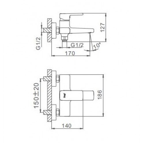 Смеситель для ванны Frap F3260