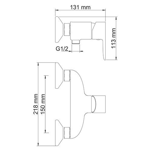 Смеситель для душа Wasserkraft 3502