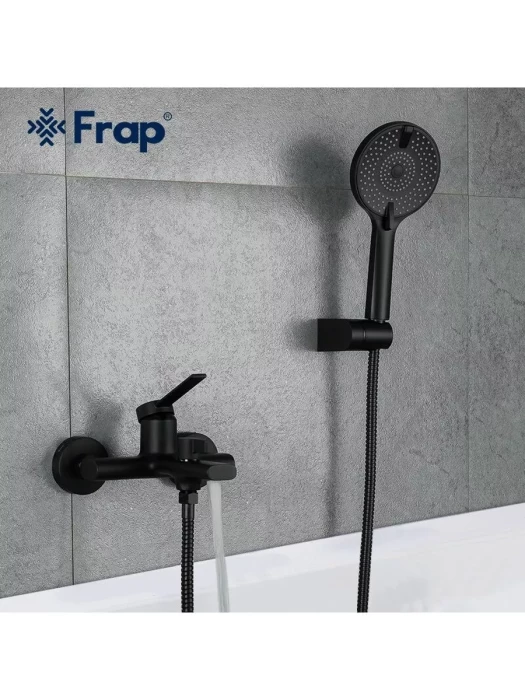 Смеситель для ванны Frap F3267-6, латунь, PVD покрытие, черный