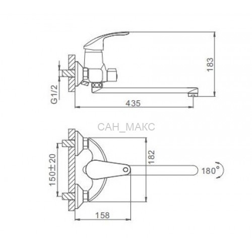 Смеситель для ванны Frap F2221