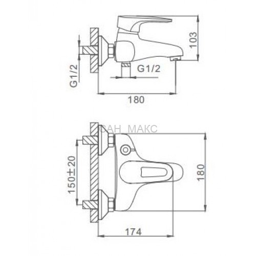 Смеситель для ванны Frap F3268