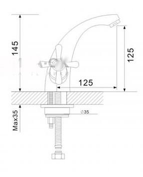 Смеситель для раковины Frap F1025