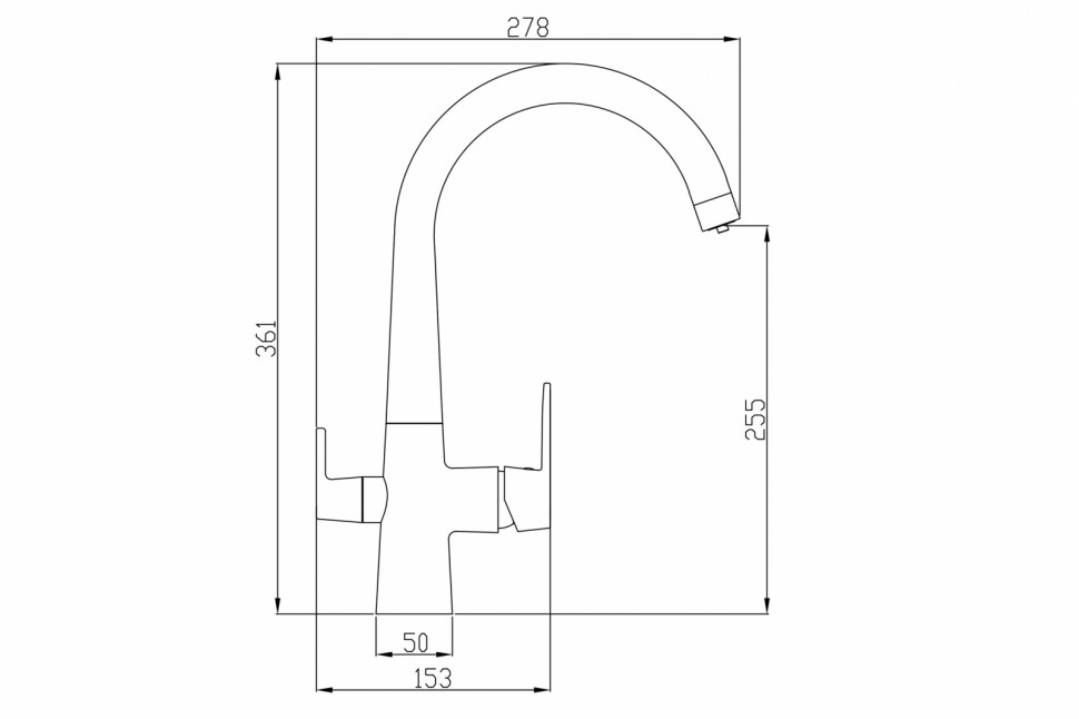Смеситель для кухни ZORG Steel Hammer (SH 819 CR)