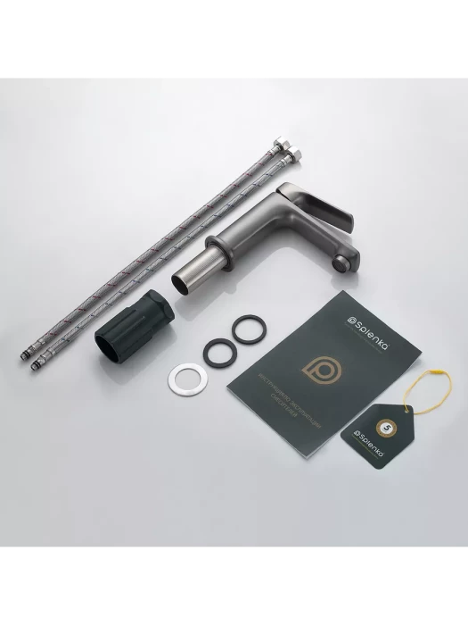 Смеситель для раковины Splenka, S30.10.09, латунь, в цвете графит