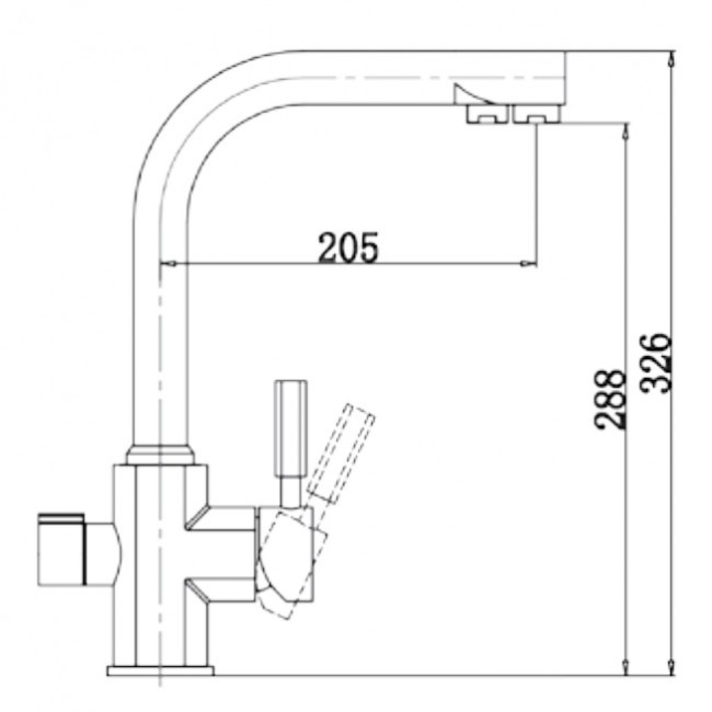 Смеситель для кухонной мойки  KAISER Decor (40144)