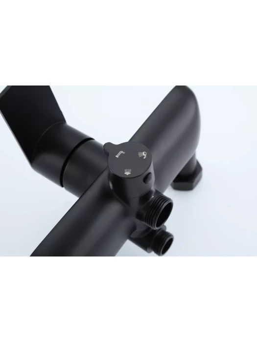 Душевая стойка Frap F24806-6, нержавеющая сталь, PVD покрытие, черная