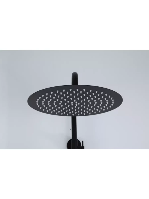 Душевая стойка Frap F24806-6, нержавеющая сталь, PVD покрытие, черная