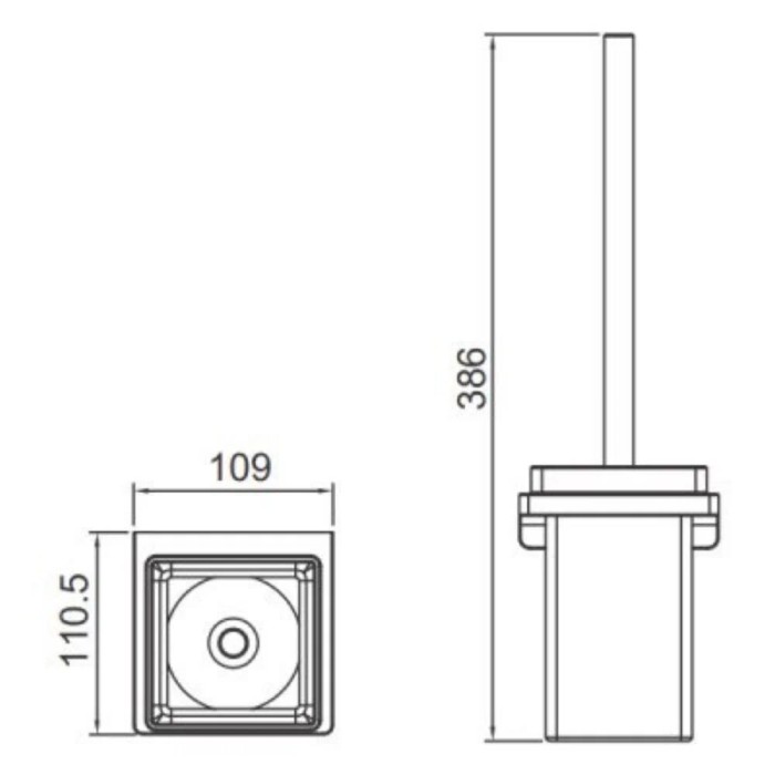 Ёршик для унитаза навесной Gappo G30810-9 металл/стекло, цвет оружейная сталь