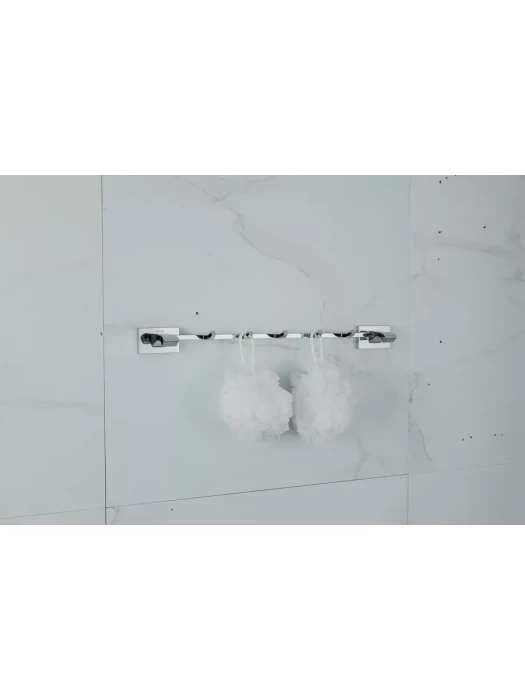 Вешалка Gappo G0716-50 с пятью крючками, настенный, хром, серый