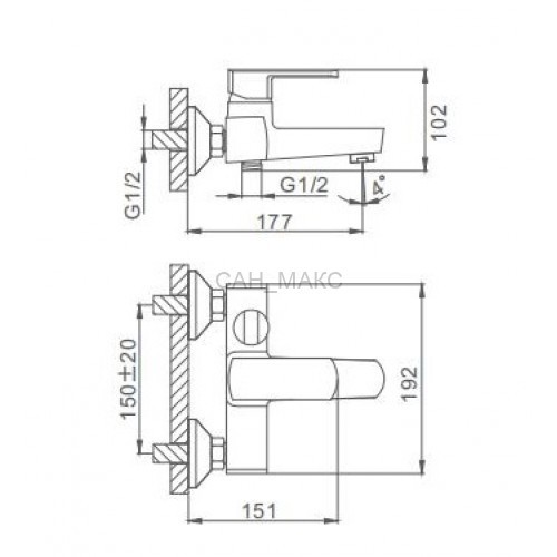 Смеситель для ванны Frap F3273