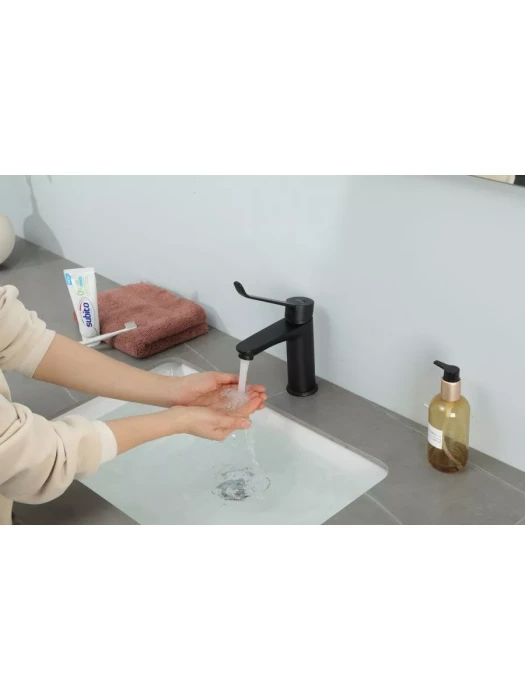 Смеситель для раковины Gappo G1021-6 чёрный