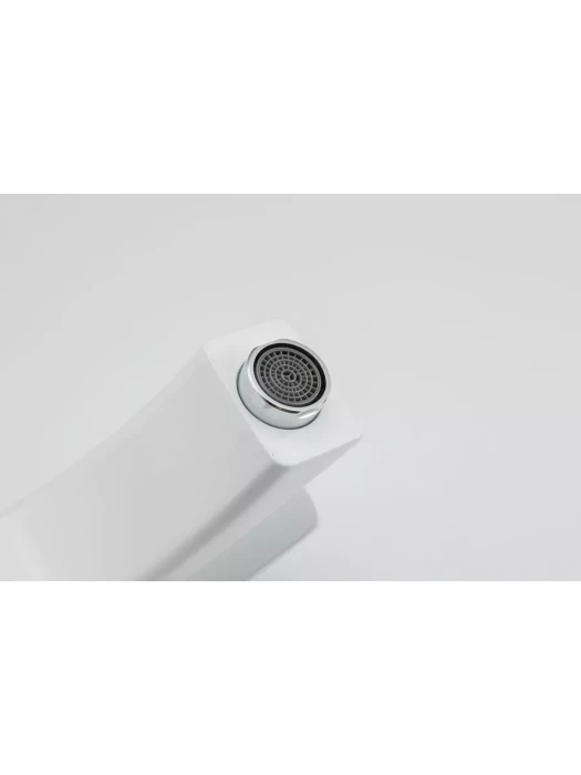 Смеситель Frud R10153, для раковины, белый, гибкий подвод, ручной
