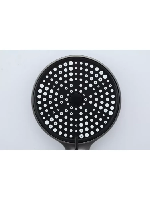 Душевая стойка со смесителем Frap F24806-9 с тропическим душем, цвет оружейная сталь