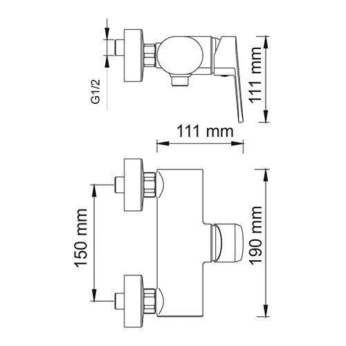 Смеситель для душа Wasserkraft 5302