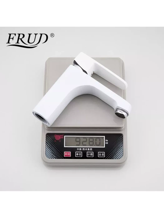 Смеситель Frud R10301-2, для раковины, фиксированный, аэратор, белый