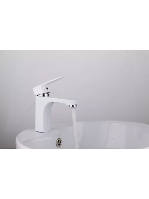 Смеситель Frud R10301-2, для раковины, фиксированный, аэратор, белый