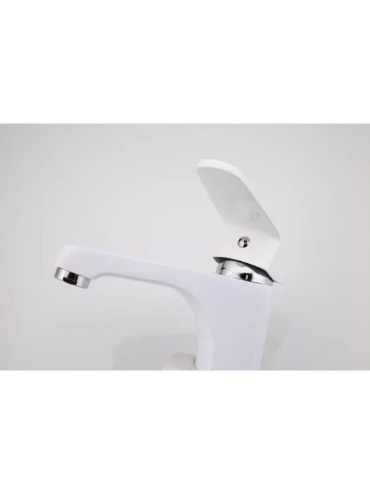 Смеситель Frud R10301-2, для раковины, фиксированный, аэратор, белый