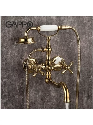 Смеситель для ванны Gappo  G3289-6 золото