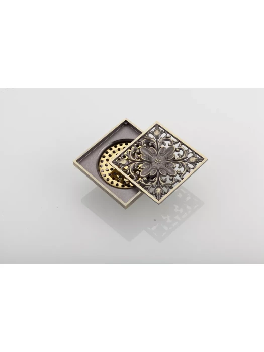 Трап для душа Gappo G81003-4, прямоугольный, встраиваемый, латунь, бронза