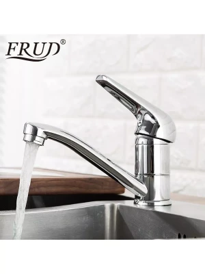 Смеситель для кухни Frud R45102, однорычажный, поворотный излив, хром